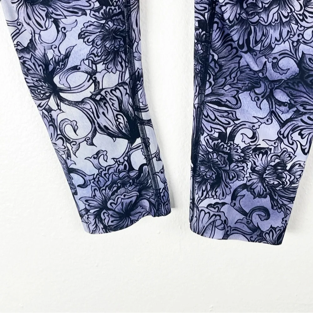 LULULEMON Hanakotoba Starlight Multicolor Wunder Under Hi-Rise Crop Leggings 8